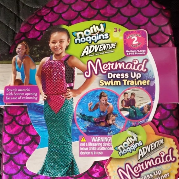 Narly Noggins Adventure Mermaid Swim Trainer Level 2 Medium/Large 33-55lbs 3+ - Picture 2 of 7